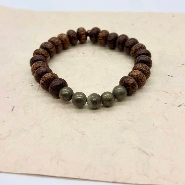 Purity armbanden (Kokosnoot en Pyriet)