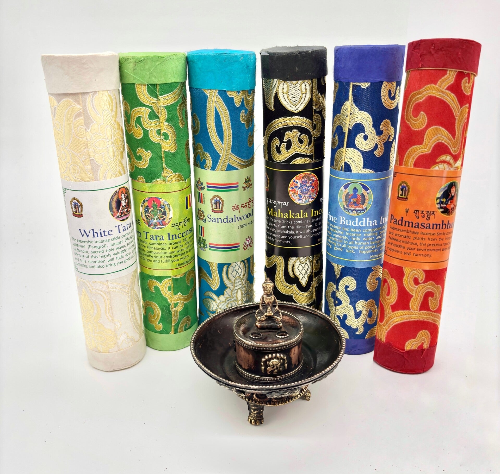 Tibetaanse Wierook ( set van 6 met Wierookbrander)