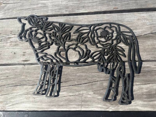 Floral cow