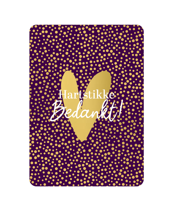 Wenskaart Hartstikke bedankt!