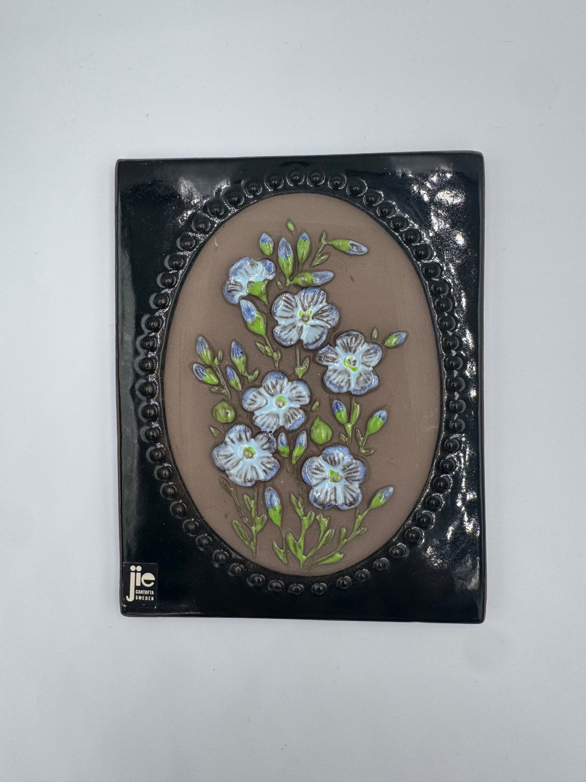 Wandtegel met bloemen #10 - JIE Gantofta Sweden