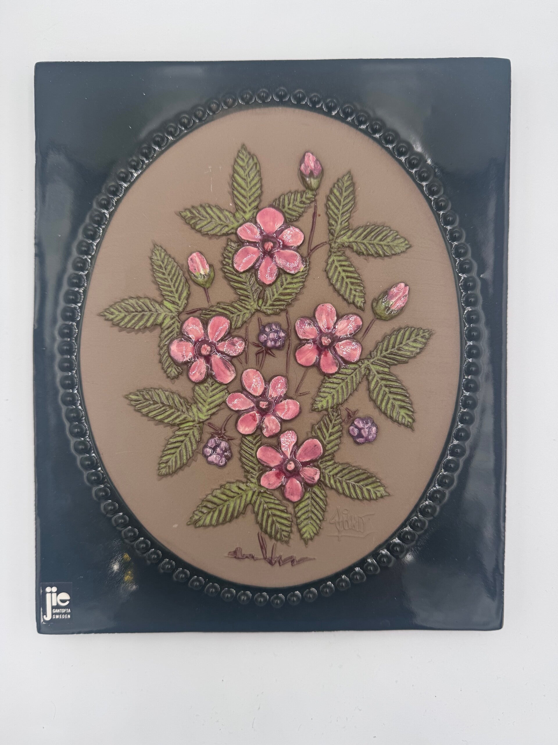 Wandtegel met bloemen #6 - JIE Gantofta Sweden