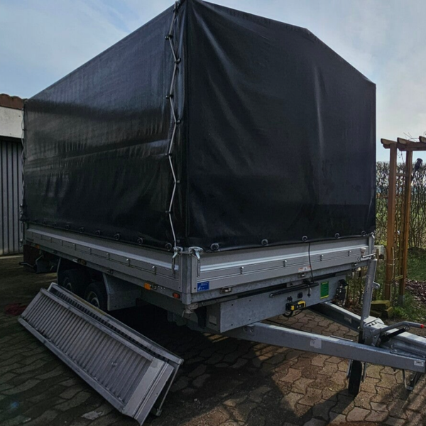 Planenanhänger 3 Seitenkipper Humbauer 2100kg