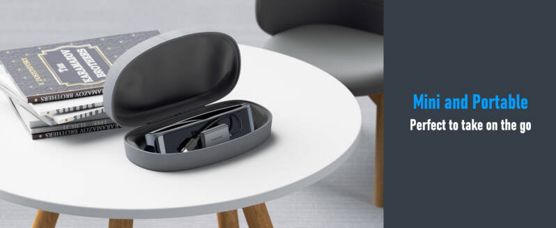 Lemorele HDMI naar USB-C adapter met compact formaat en opbergcase voor onderweg