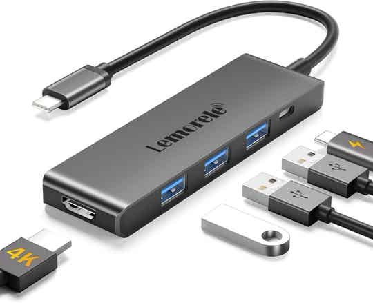 Lemorele TC22L USB-C Hub 5-in-1 – HDMI 4K