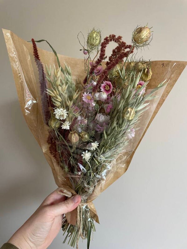 Droogbloemen boeketje lief