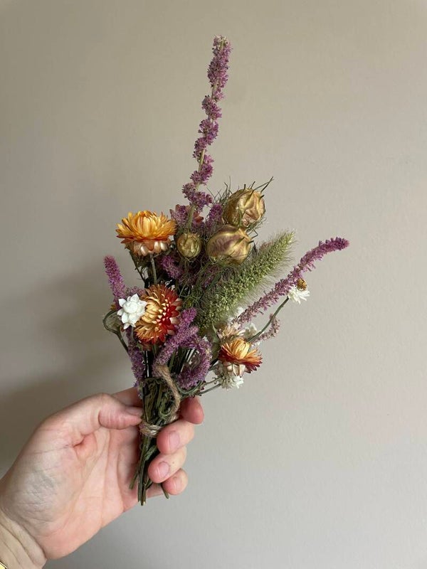 Koffieboeketje droogbloemen