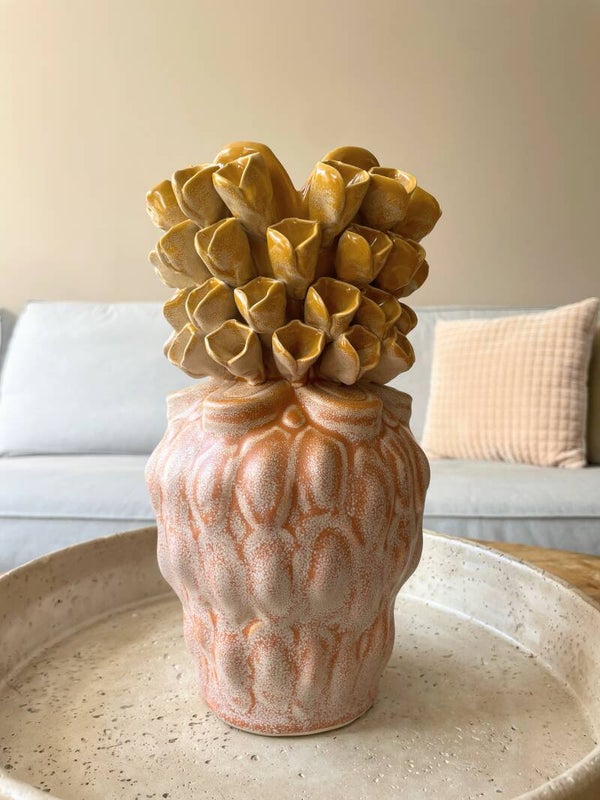 Vaas floral oranje ananas