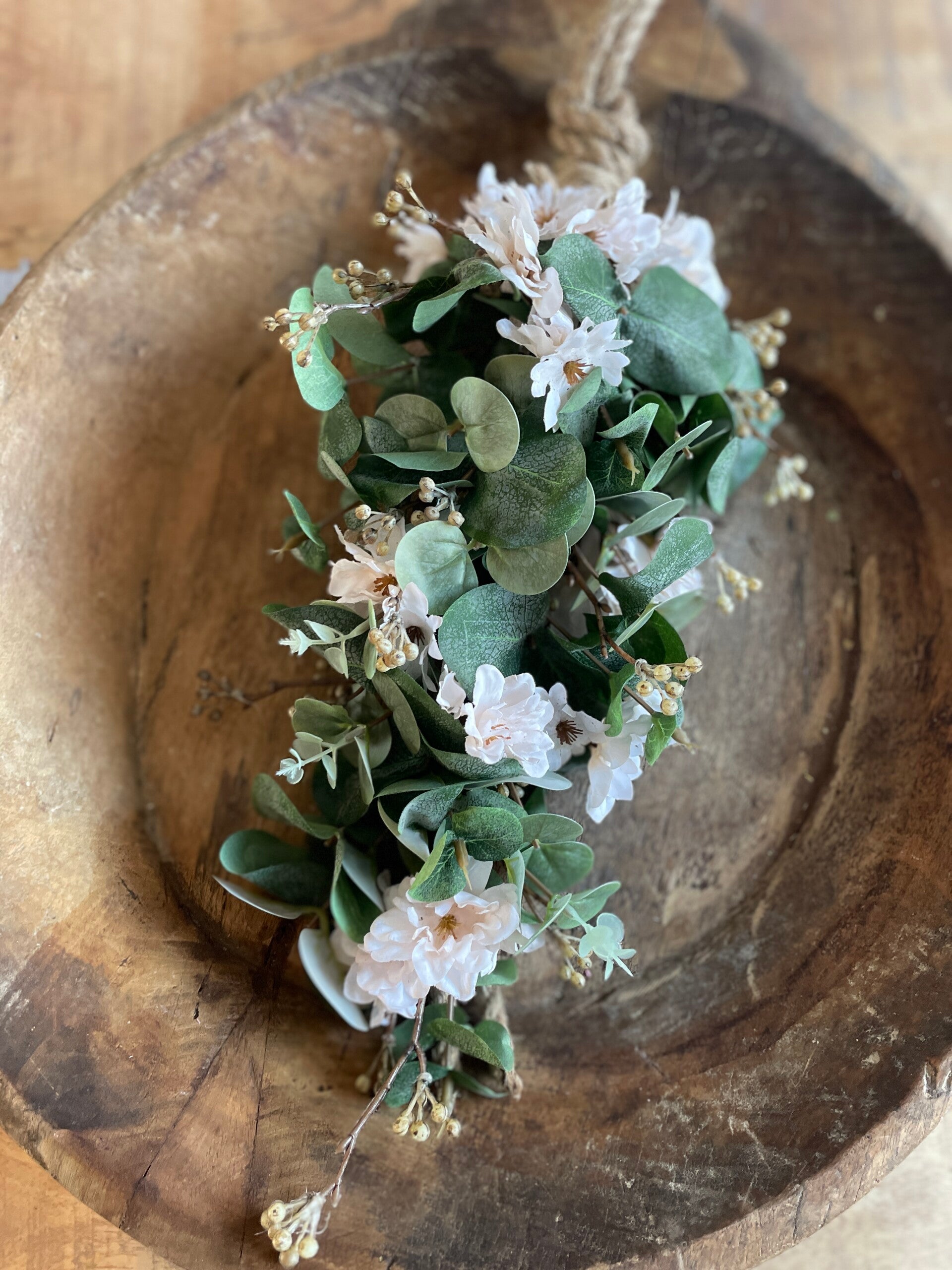 Kunst toef met eucalyptus