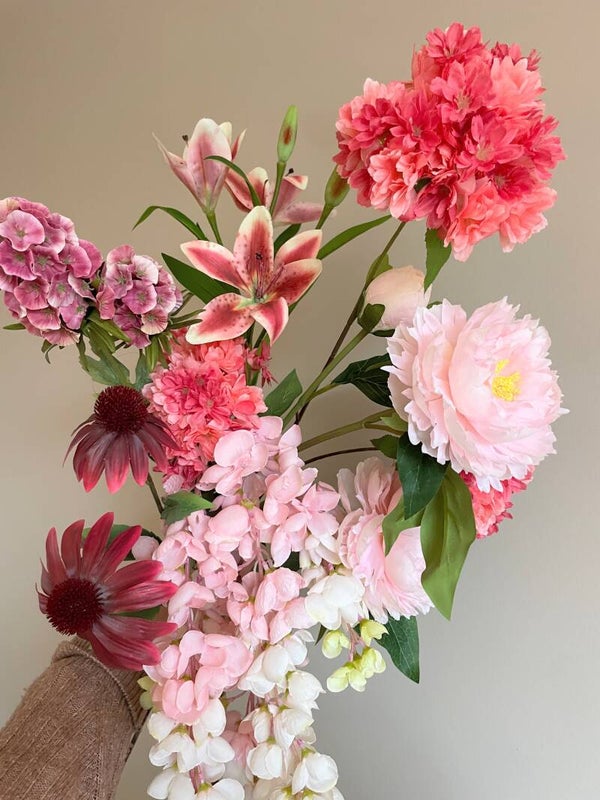 Boeket zijde en kunst Happy Love