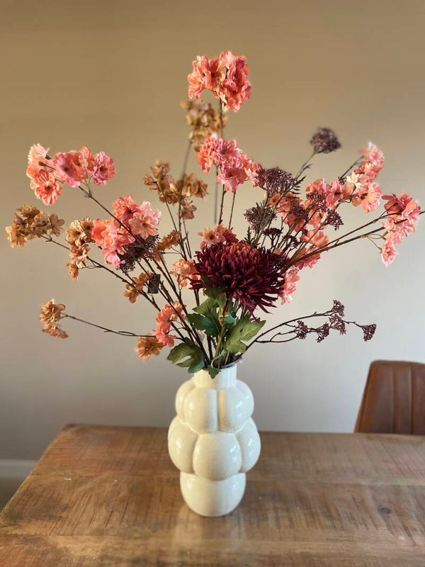 Purple Peach zijdeboeket