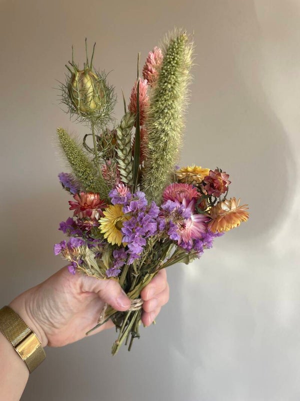 Droogbloemen boeketje Lief
