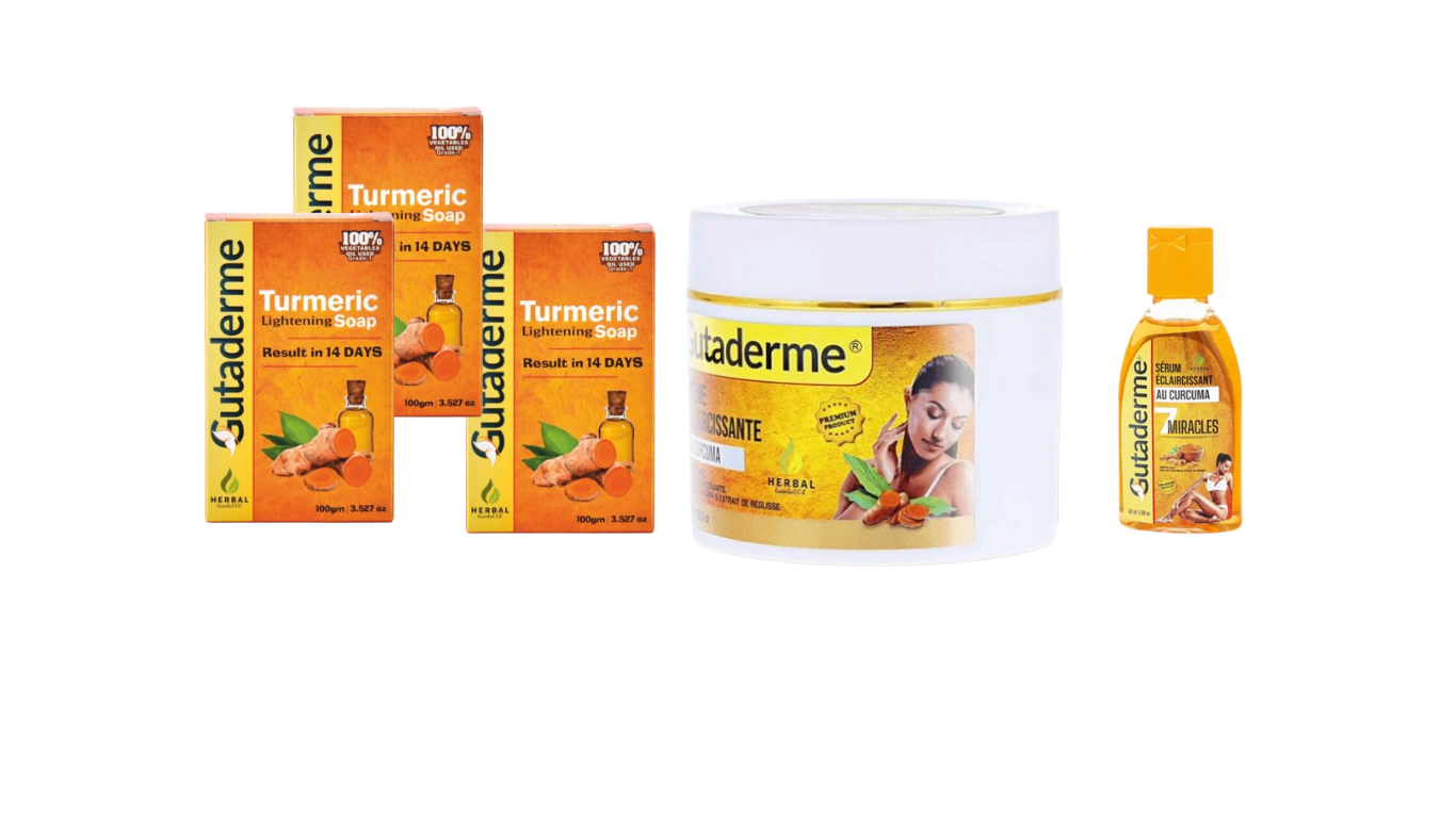 package turmeric with 3soap + Cream face + Serum