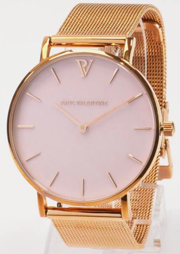Paul Valentino Uhr Rose Gold rosa ziffernblatt