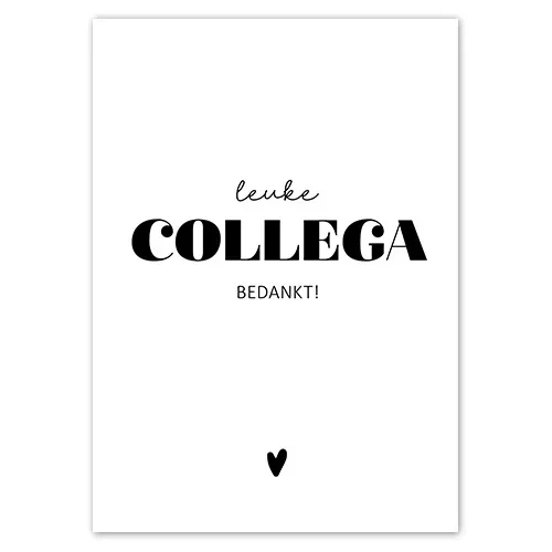 Kaartje | Leuke collega bedankt