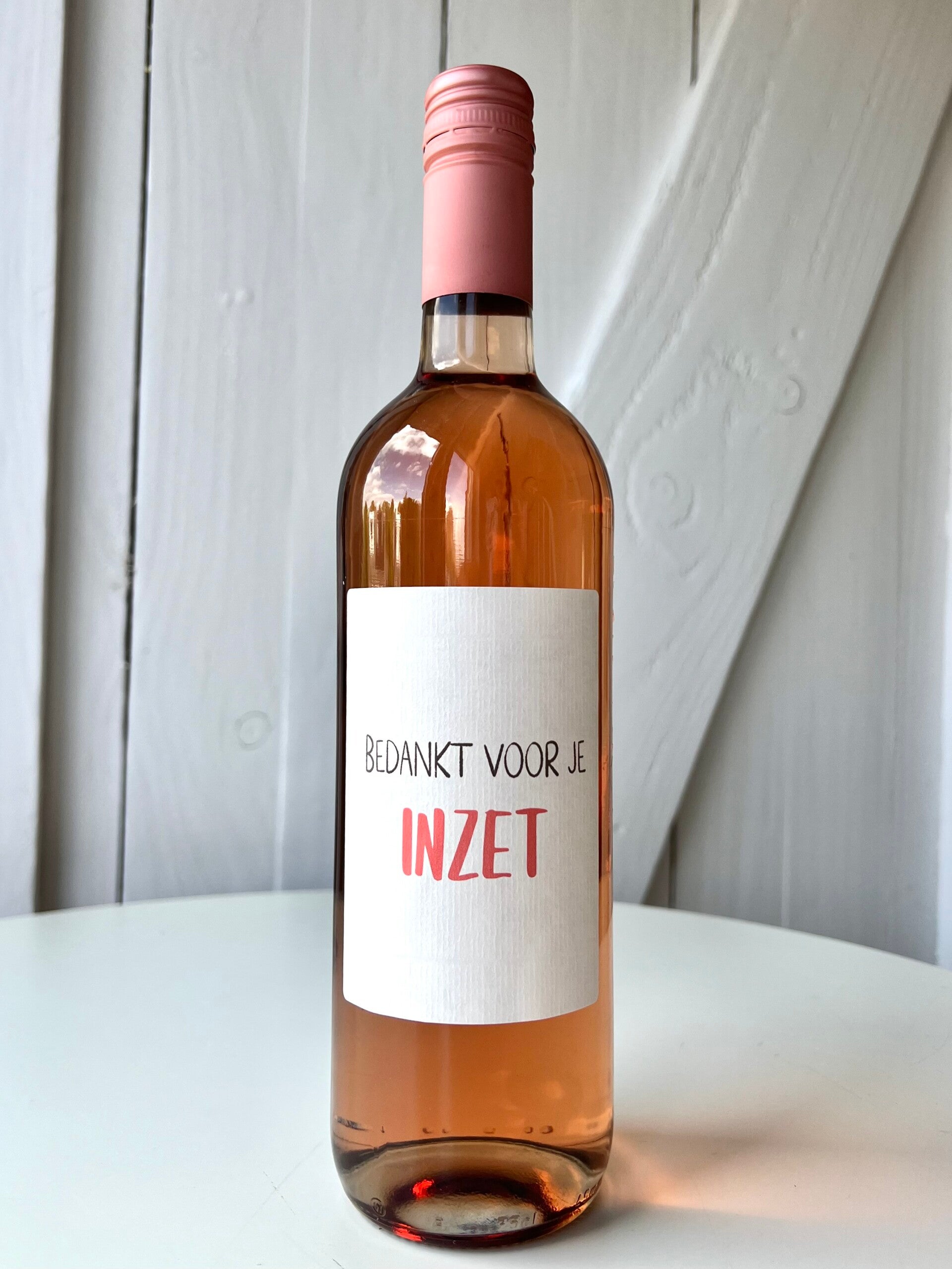 Fles Rose | Bedankt voor je inzet