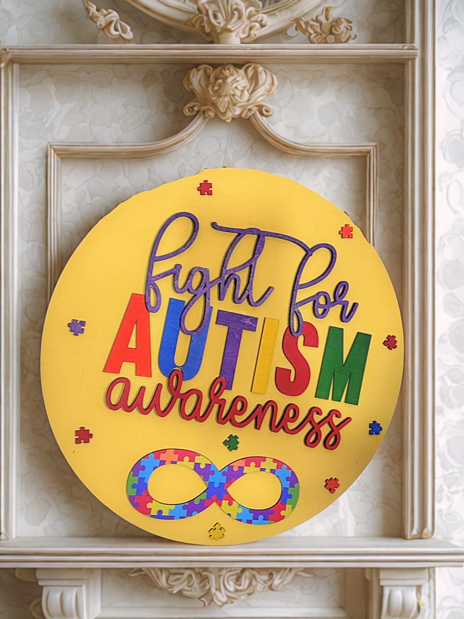 Custom Laser Cut Autism Door or Wall Sign