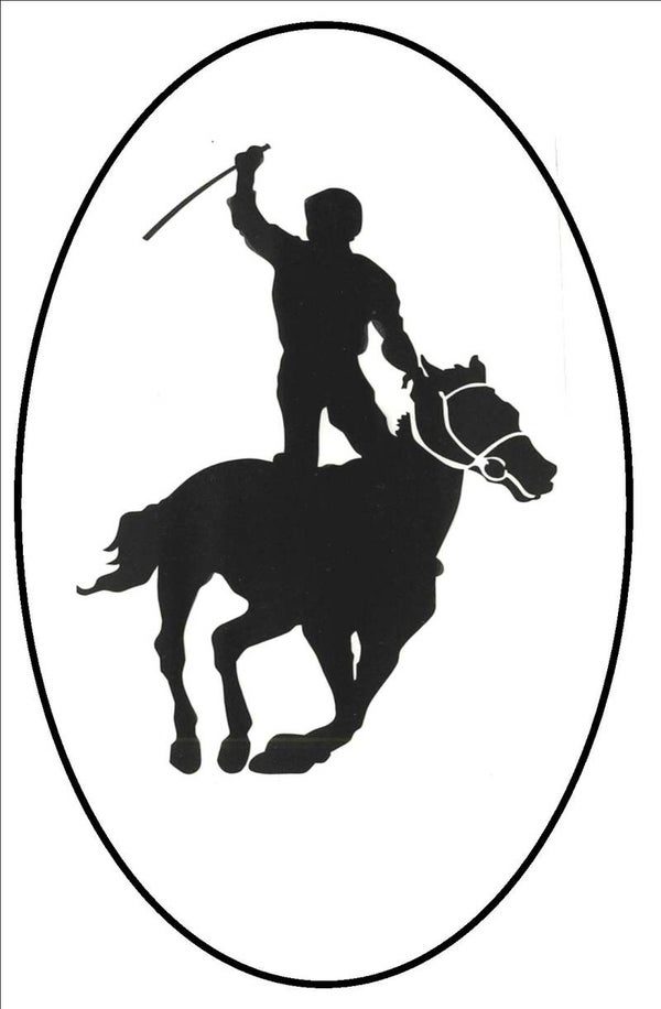 Aufkleber Racehorse oval KG173
