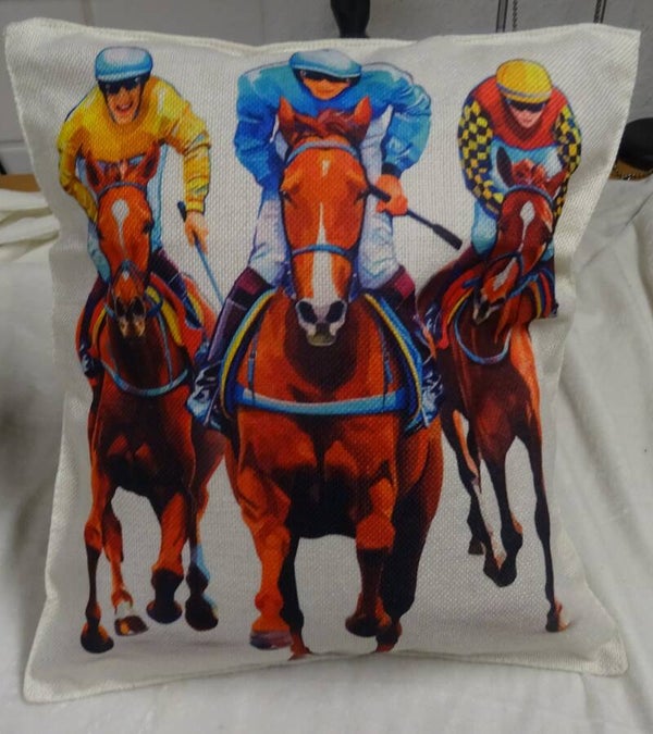 Kopf 2 Kissen Motiv: 3 Rennreiter