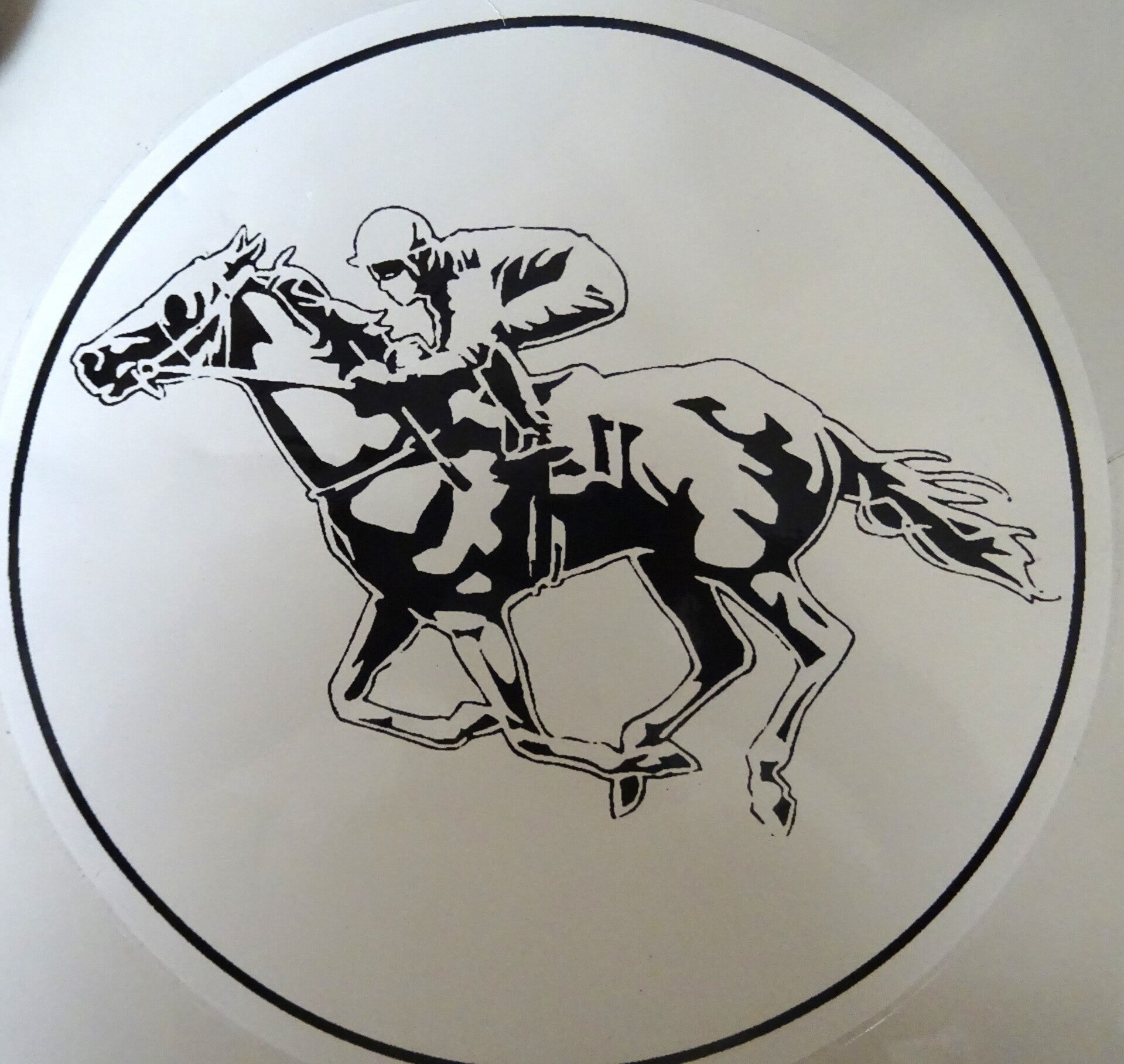 Aufkleber Racehorse rund groß KG17