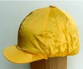 Sturzhelmüberzug - Made in England, Satin mit Gummizug T22G