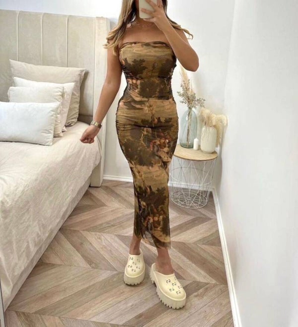 Belle dress army green