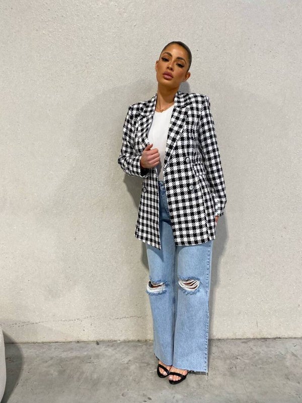 Pied de poule blazer