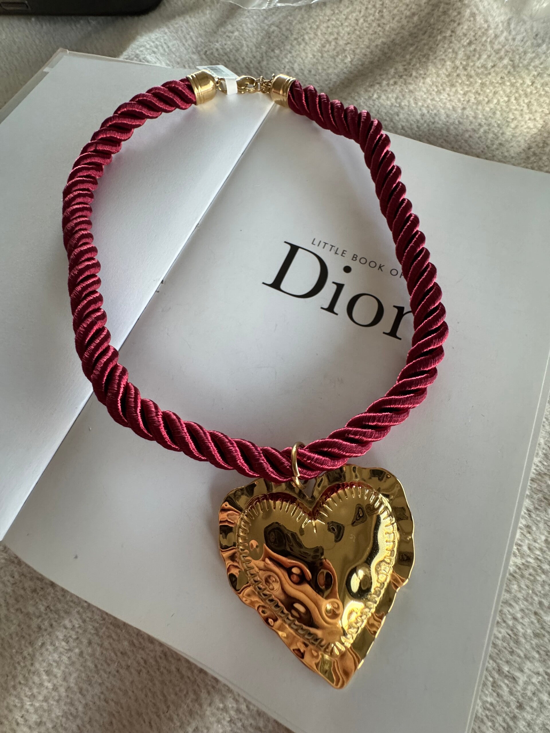 Bedel ketting hart wine