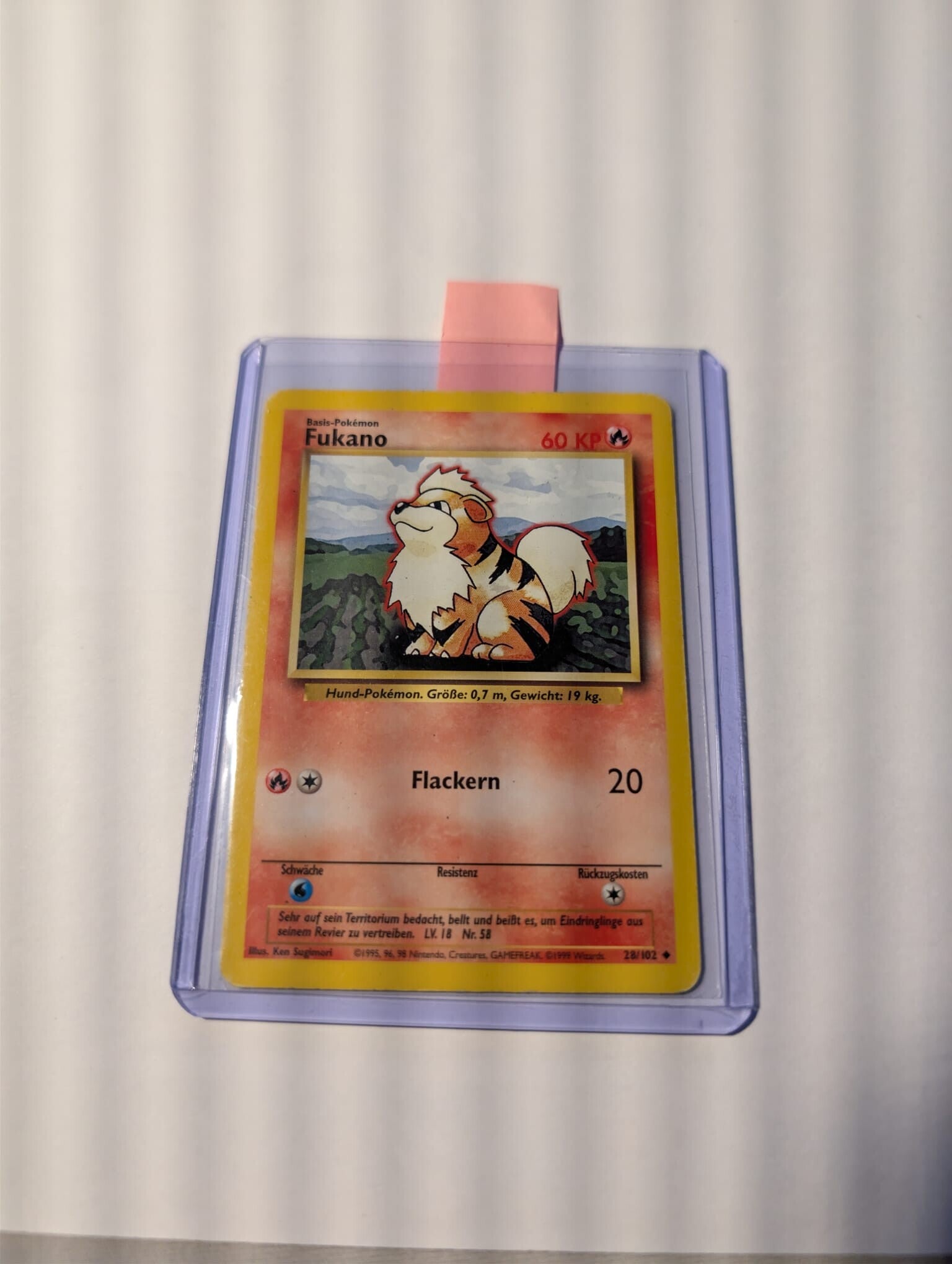 Pokemonkarte Fukano 28/102 Deutsch/Base-Set/Good