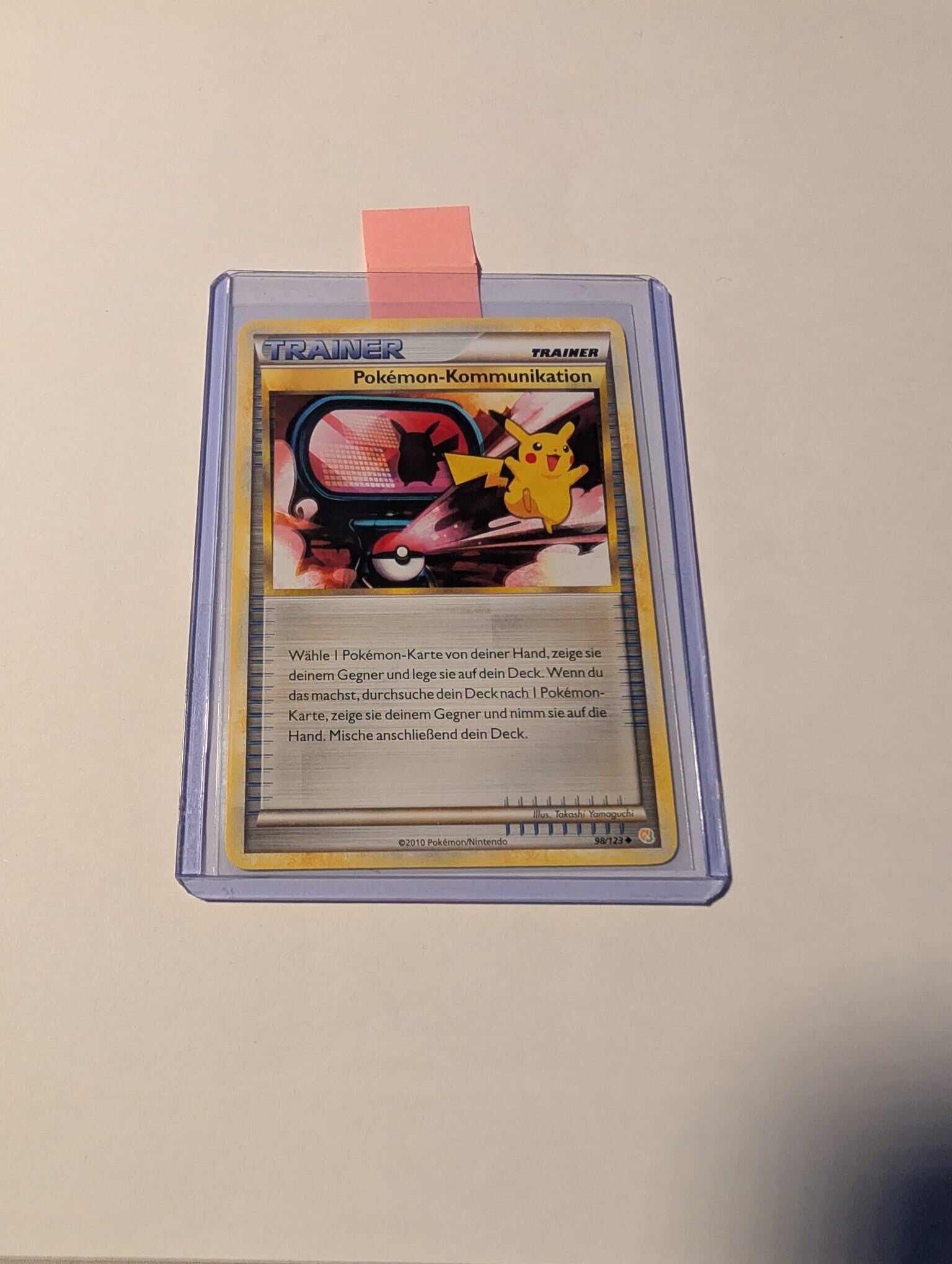 Pokemonkarte Trainer/Pokemon-Kommunikation 98/123 Deutsch/Near Mint