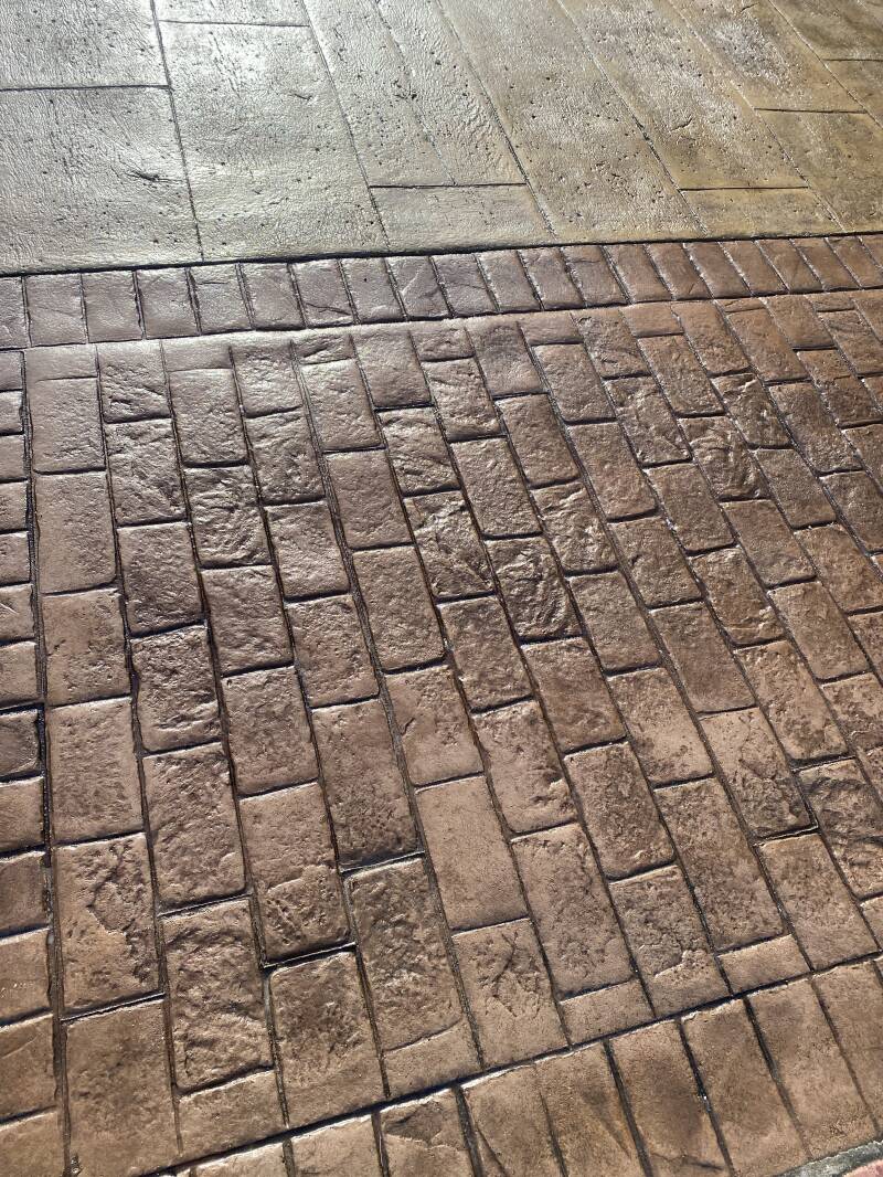 Basildon imprinted concrete paving