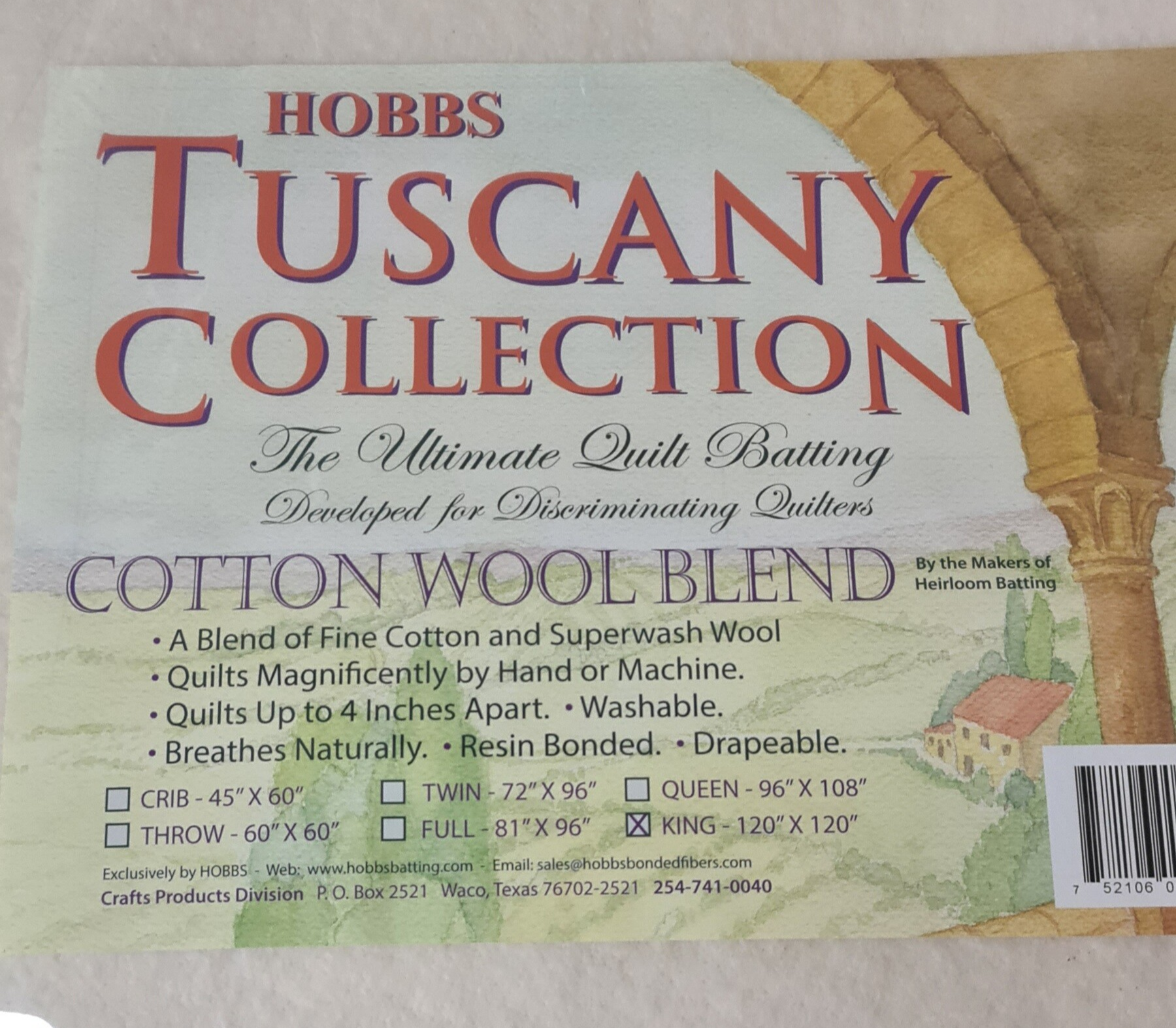 Vulling cotton woolblend