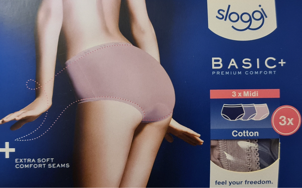 Sloggi basic midi set in 3 tinten lavendel M027/W8