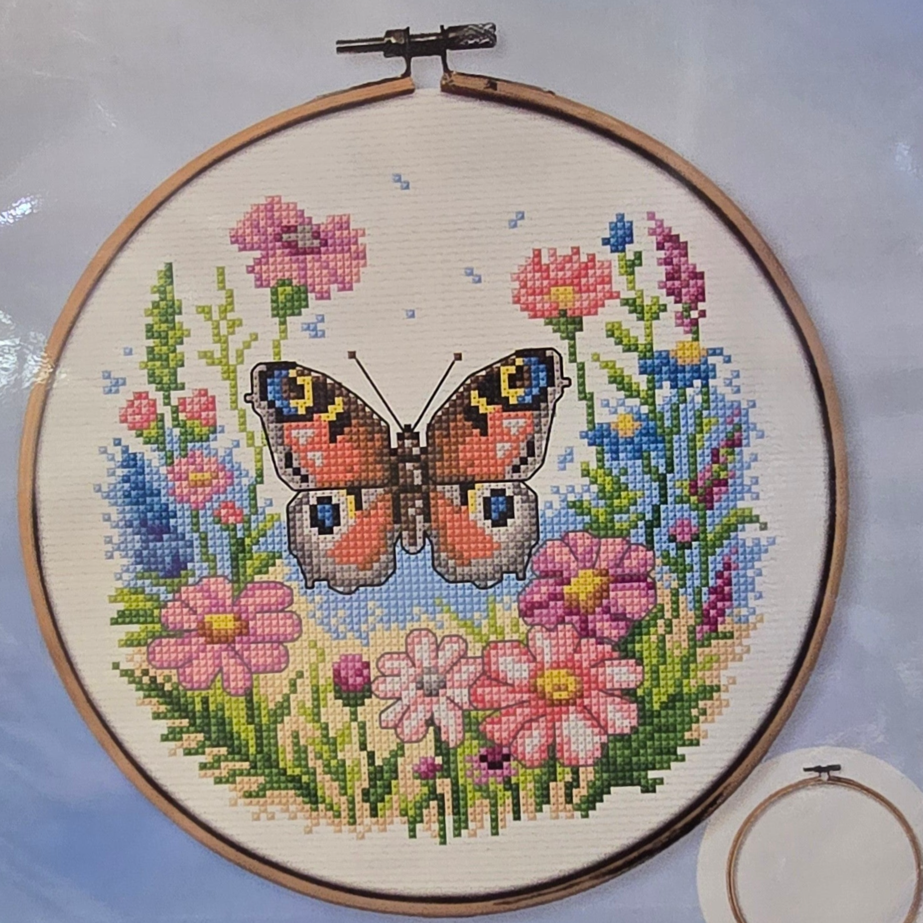 Bloemenweide met vlinder