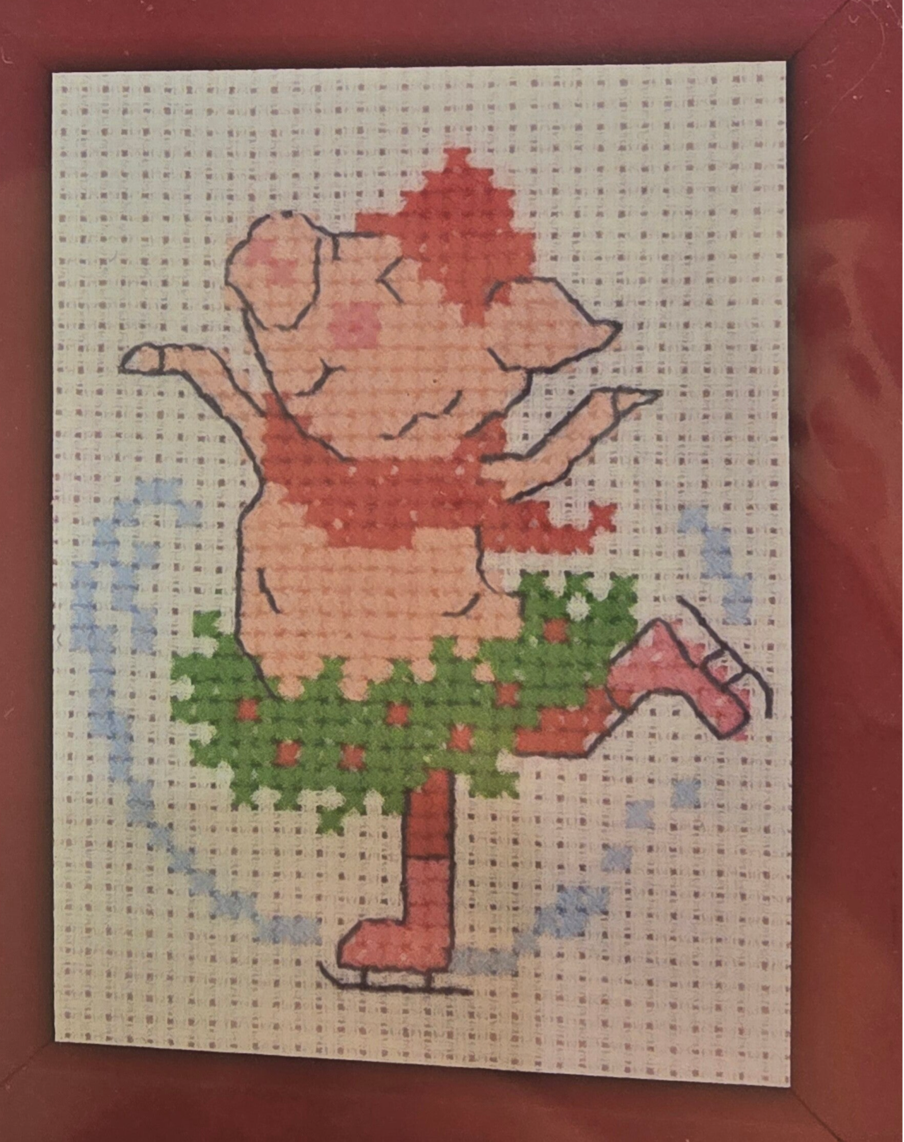 Kerstkaarten borduren diverse motieven