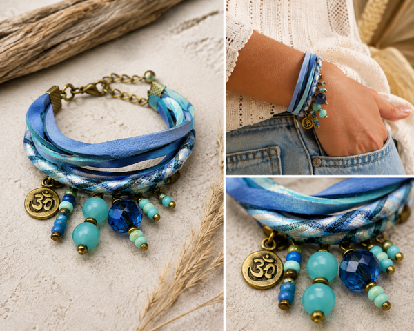 Blue Spirit – handgemaakte gelaagde damesarmband