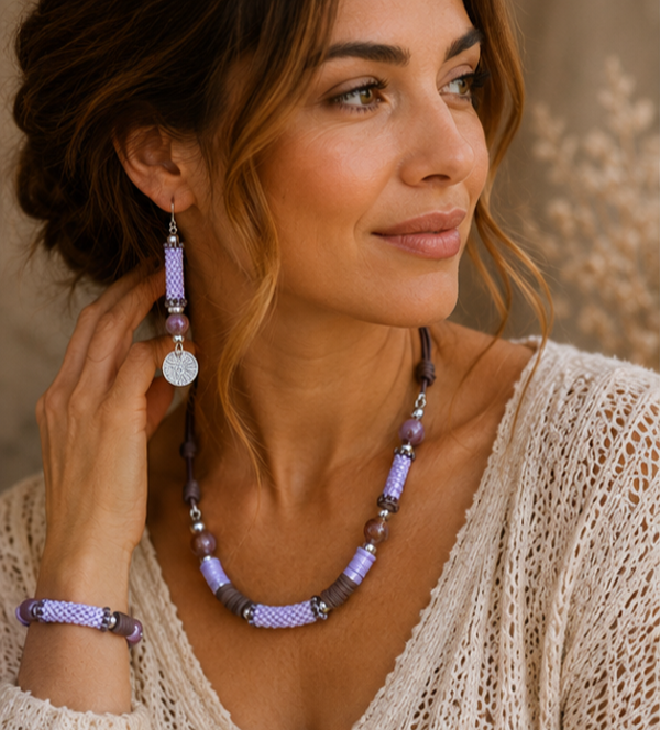 Dames Sieradenset Soft Lilac