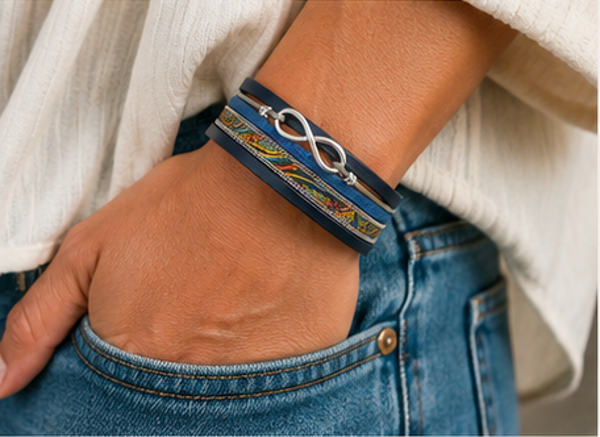 💙 Handmade Armband Infinity Blue