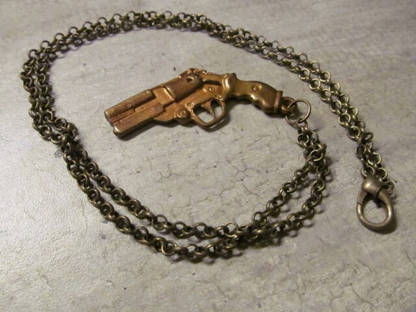 Metalen Herenketting "Gun"