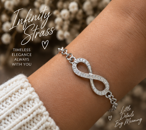 Handmade Armband Infinity Strass – Stainless Steel Jasseron