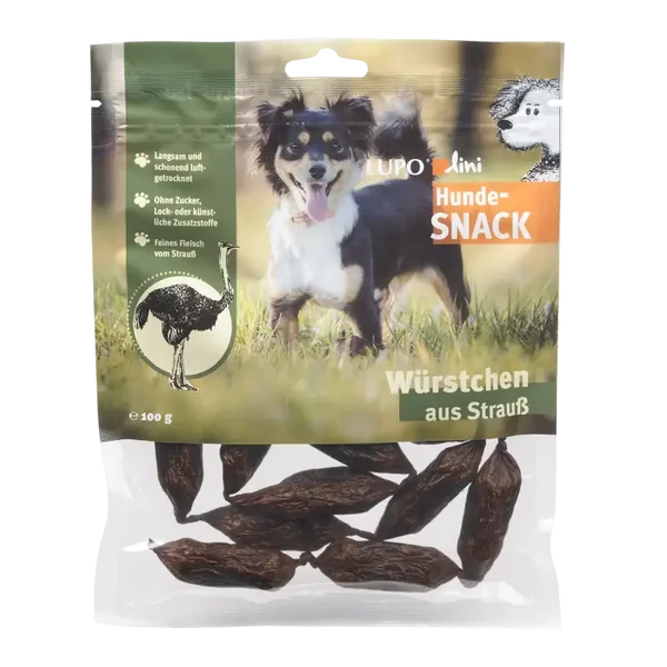 LUPOlini Hundewürstchen Strauß 100g