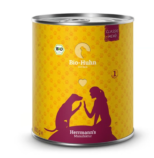 Herrmann's Manufaktur Classic Bio-Huhn mit Reis 800g