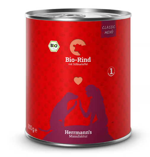 Herrmann's Manufaktur Classic Bio-Rind mit Süßkartoffeln 800g