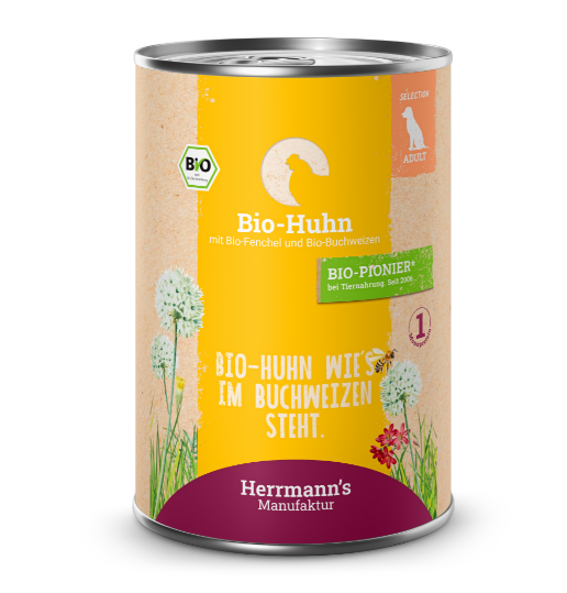 Herrmann's Manufaktur Selection Adult Bio Huhn mit Fenchel & Buchweizen 400g