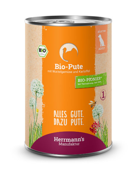 Herrmann's Manufaktur Selection Adult Bio Pute mit Pastinake & Kartoffel 400g