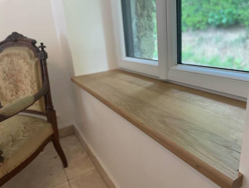 Tablette sur mesure chêne massif