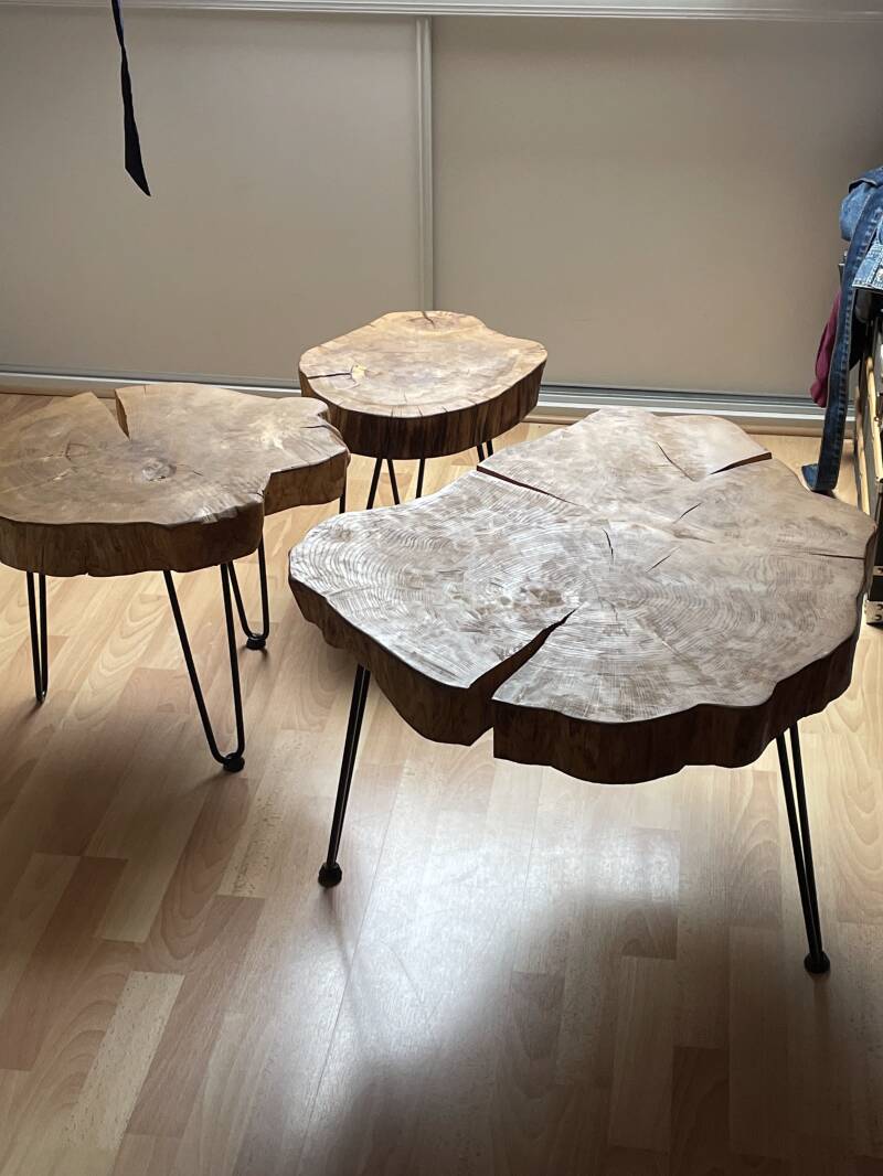 Table basse rondelle chene