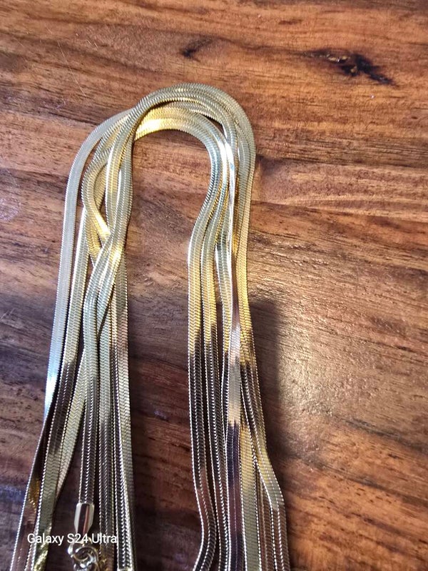 Collier plat moyen or
