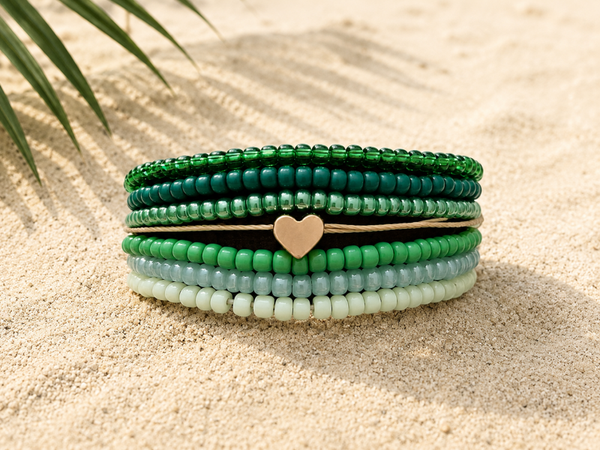 Bracelet Cœur Émeraude