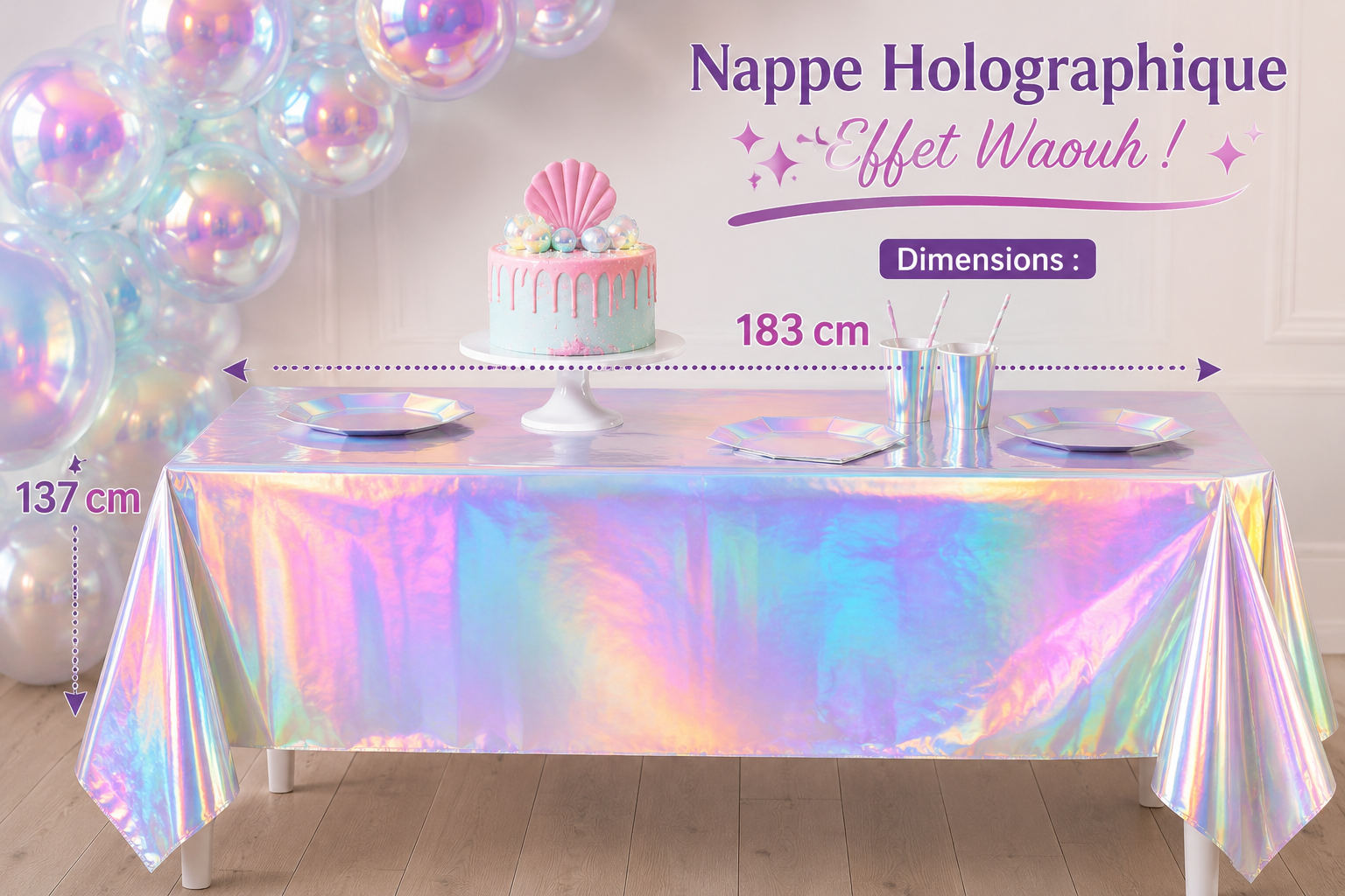 Nappe Holographique Sirène